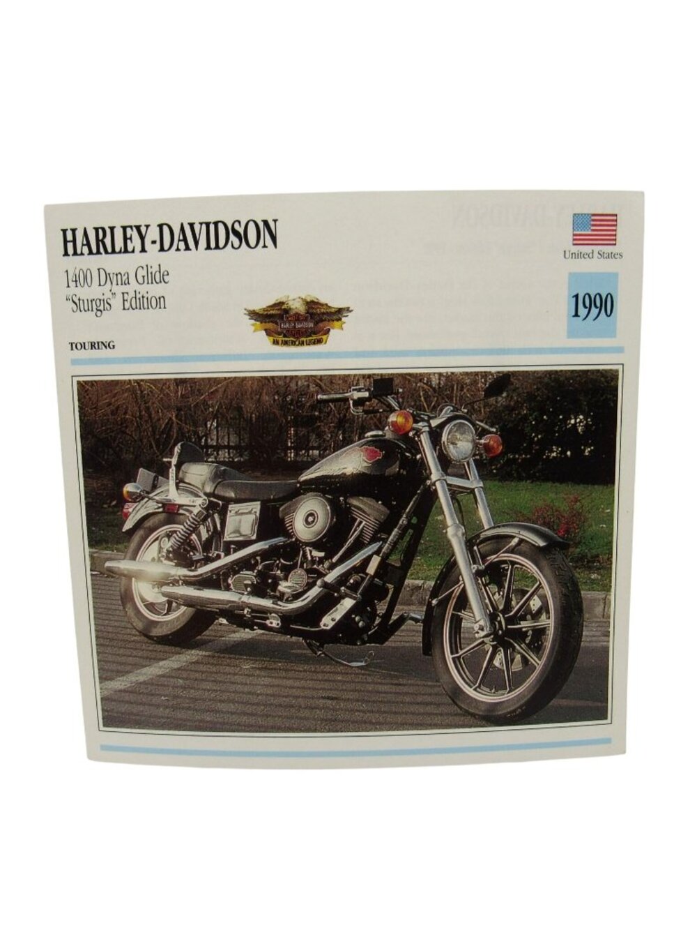 Harley-Davidson 1400 Dyna Glide Sturgis Edition 1990 United States Atlas Card